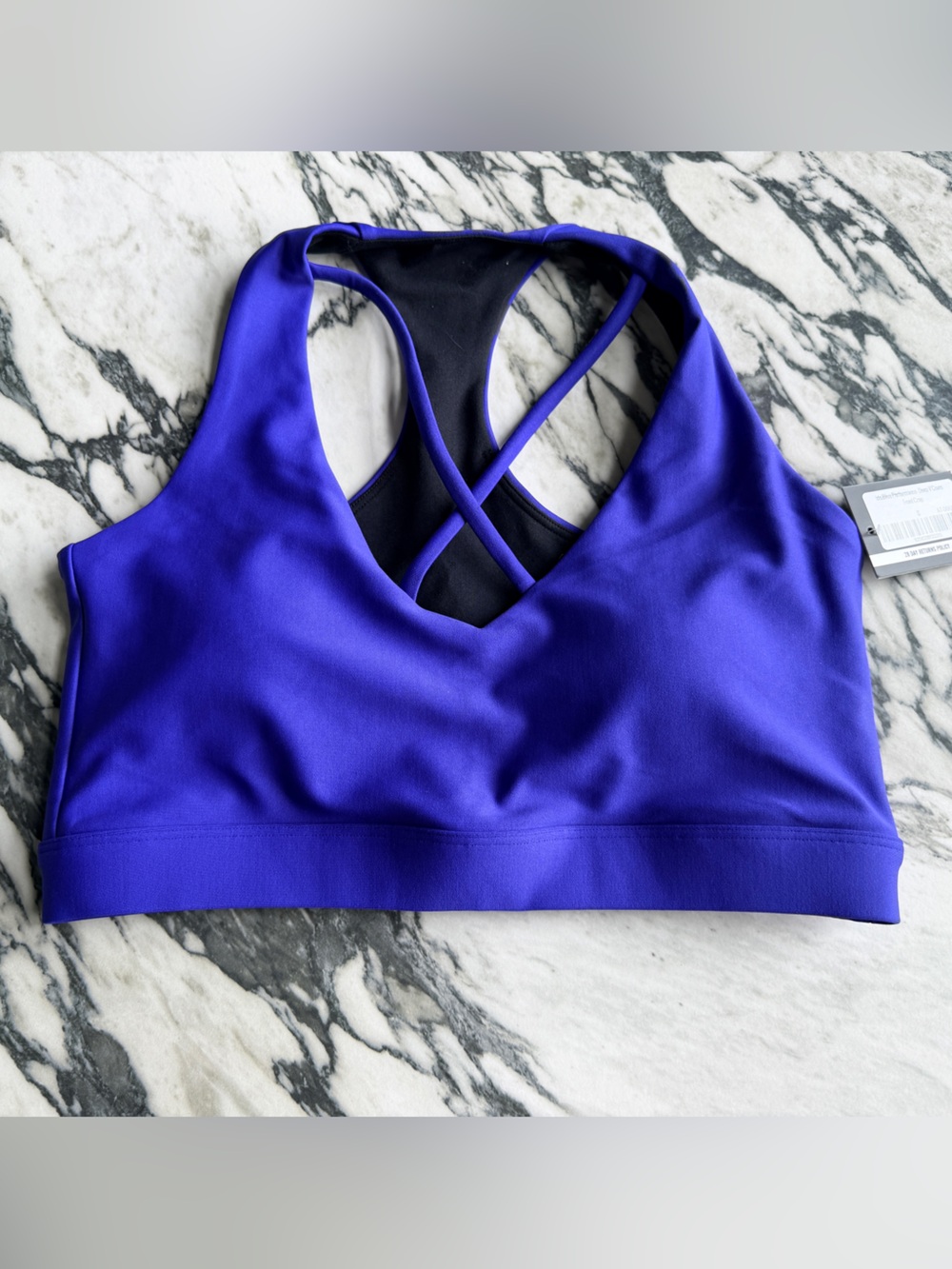 Exotica ExoticAthletica Iris Blue Performance Deep V Cross Front Crop Size Small